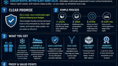 Affordable cooling mattresses that are effective for a comfortable sleep experience.